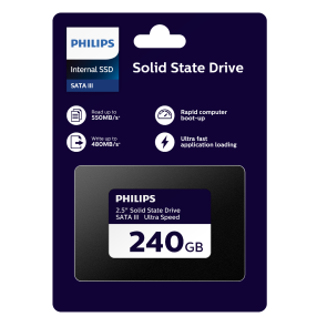 Philips Interne SSD 2.5" SATA III 240GB Ultra Speed, Schwarz