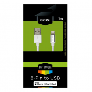 Grixx Optimum Apple Lightning - USB-A-Kabel, 1 m, weiß